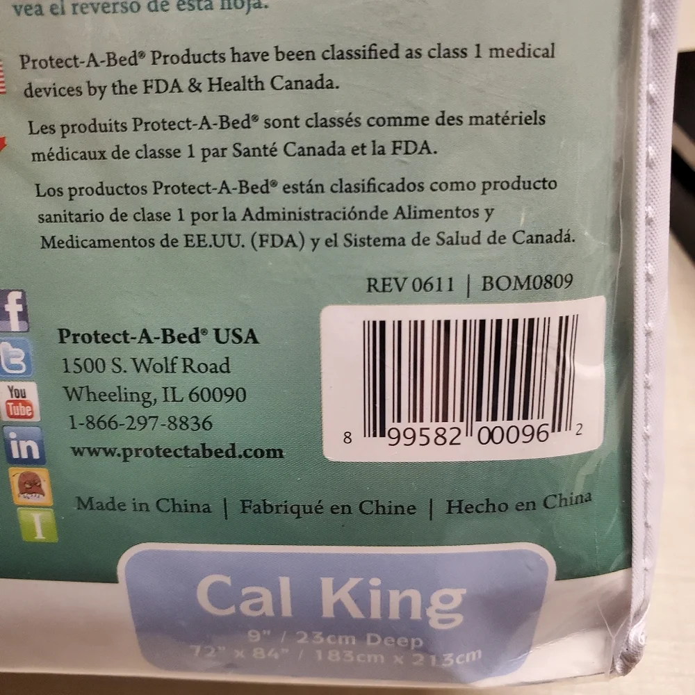 Protect a Bed Waterproof Matress or Box Spring Encasement w/Bug Lock Cal King